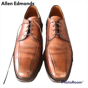 Men’s ALLEN EDMOND “Warren”Dark Tan Leather Derby Shoes